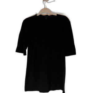 Torrid Corpcore Business Casual Black High Scalloped Neckline Sht Slve Top SZ 1X